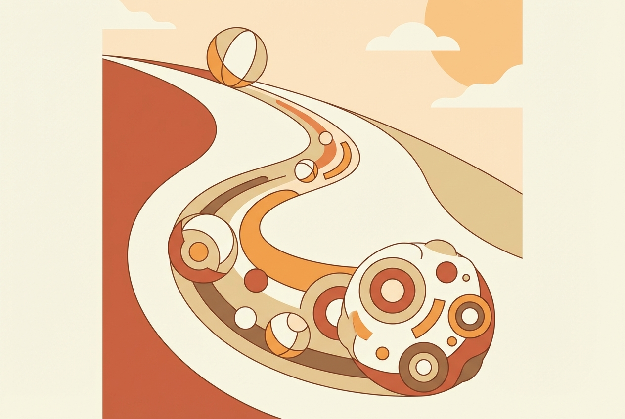 Compound momentum: small daily actions creating exponential growth over time